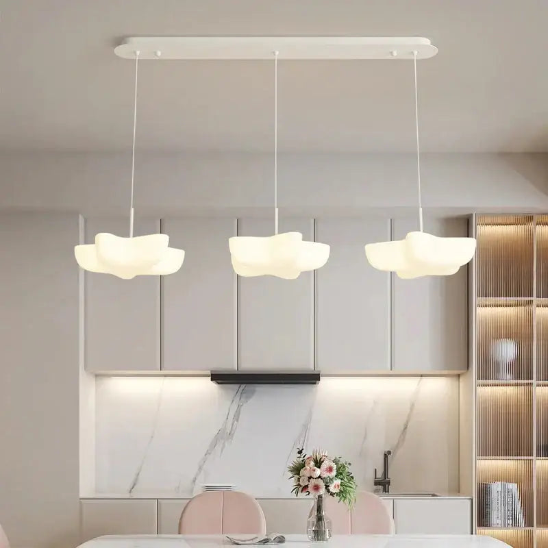 White Floating Pendant Light
