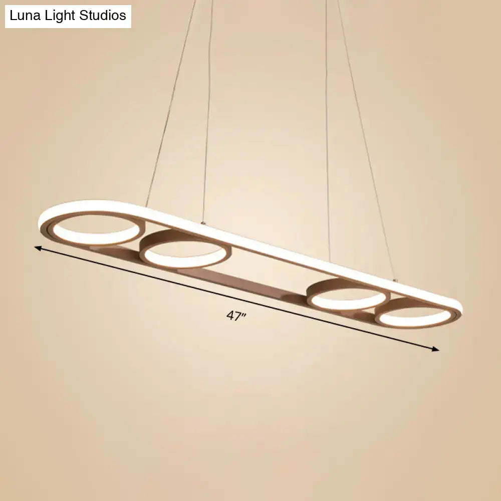 Coffee Metal Island Pendant Light