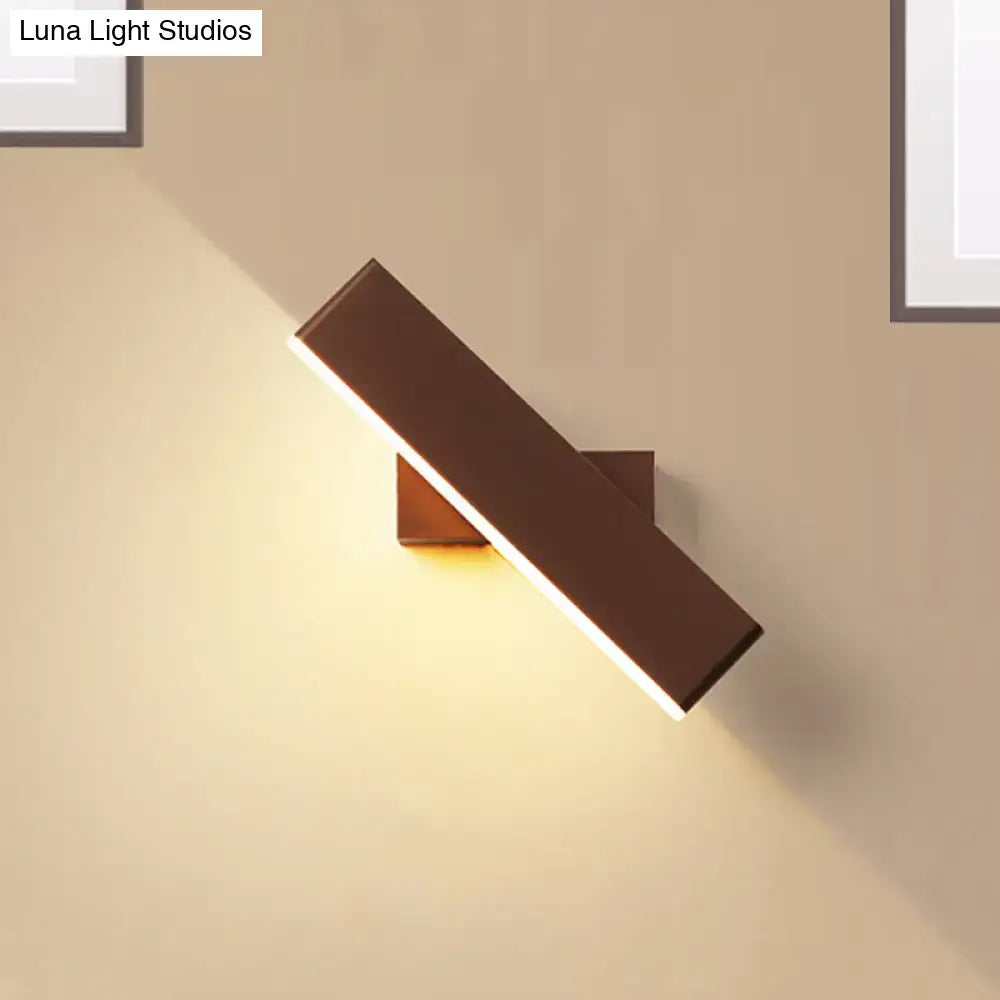Coffee White Rectangular Sconce