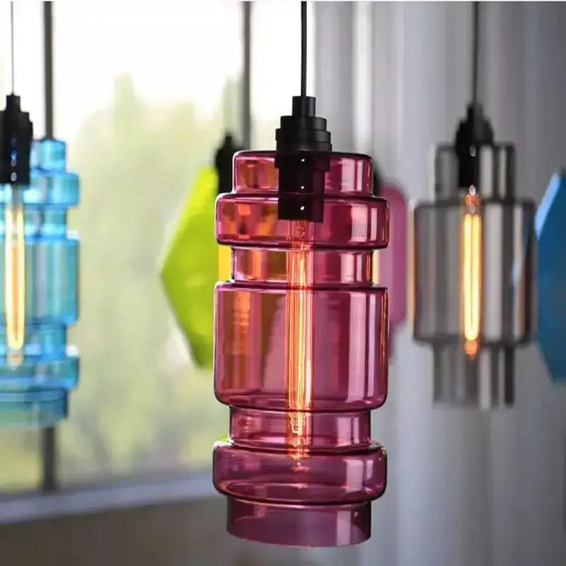 Geometric Glass Pendant Light