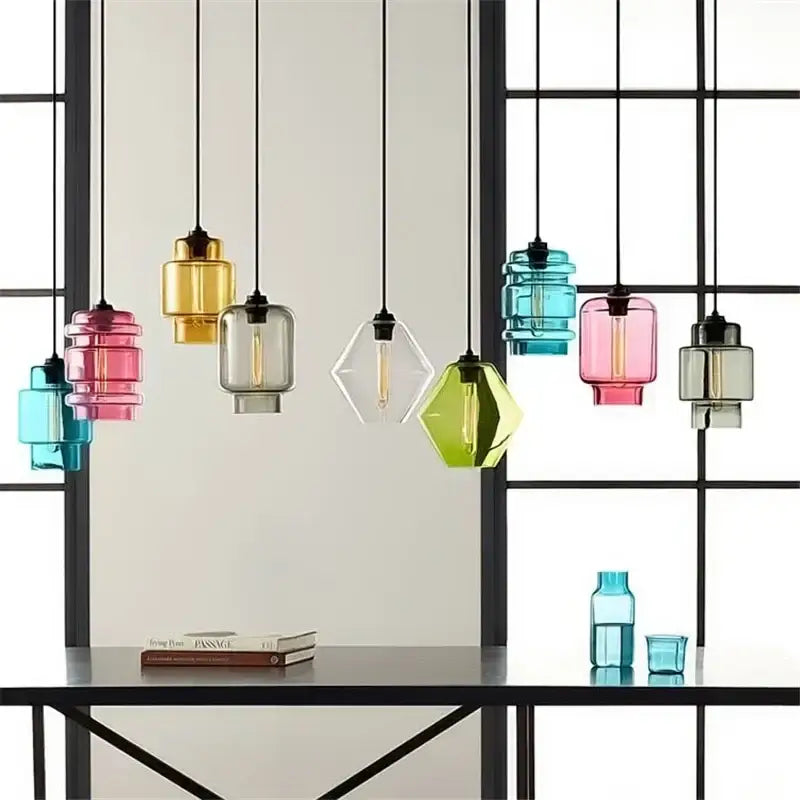 Geometric Glass Pendant Light