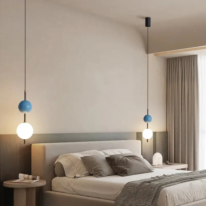 Colorful Glass Pendant Light with Glass Spheres