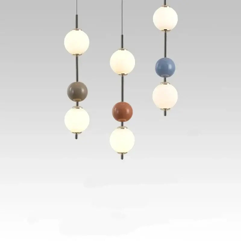 Colorful Glass Pendant Light with Glass Spheres