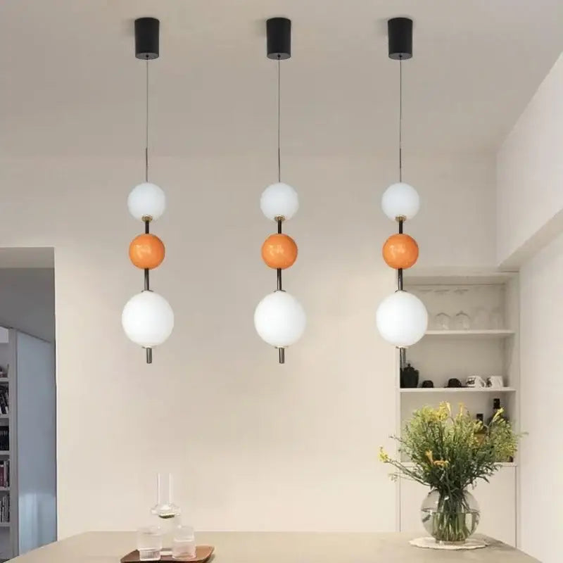 Colorful Glass Pendant Light with Glass Spheres