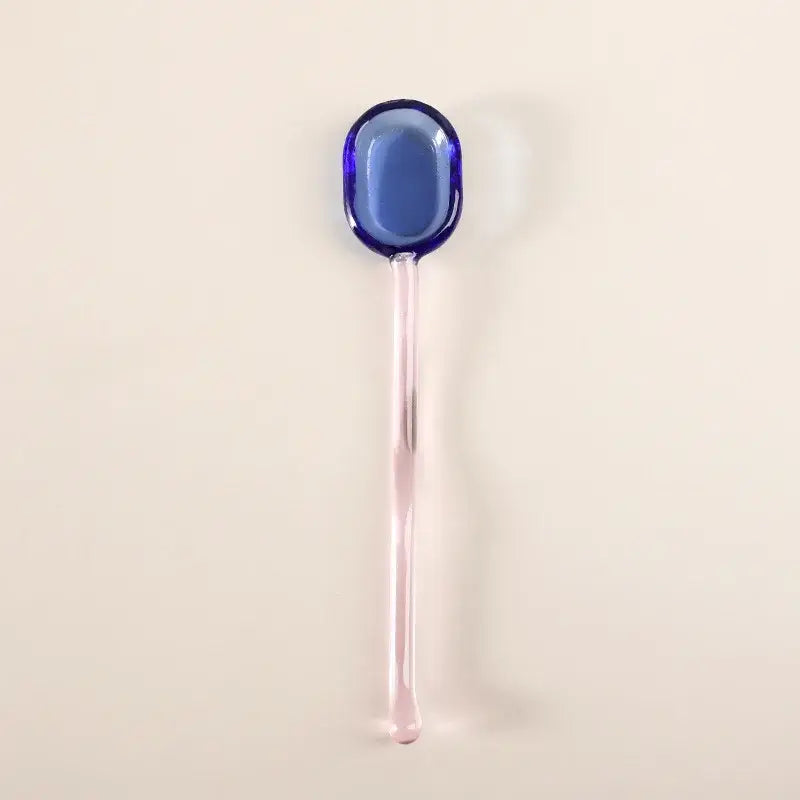 Colorful Glass Dessert Spoons