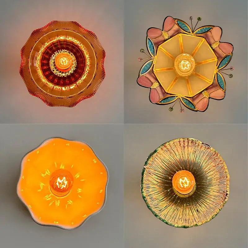 Colorful Glass LED Ceiling Lamp