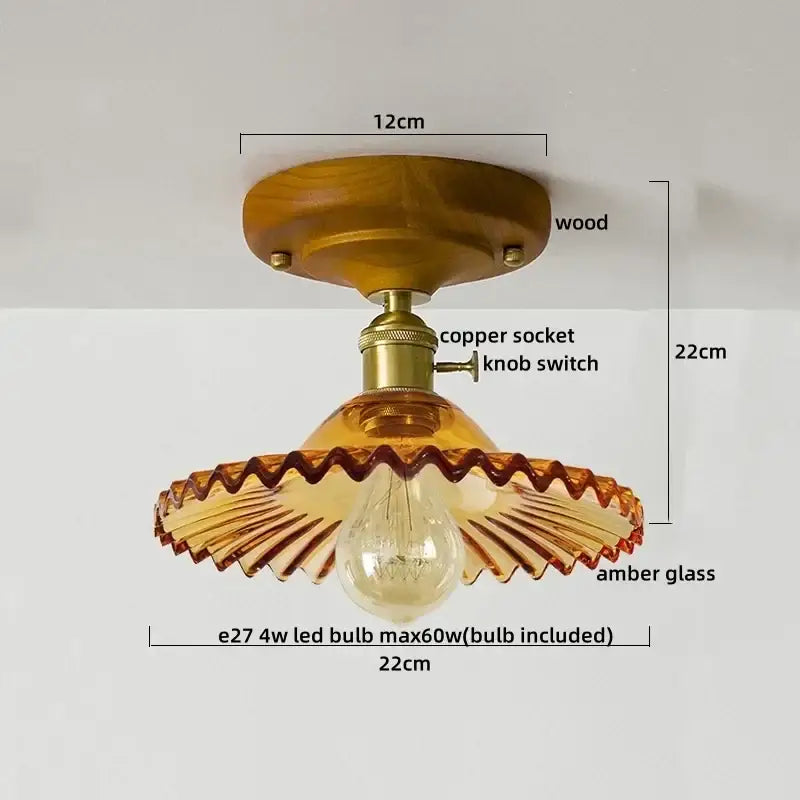 Colorful Glass LED Ceiling Lamp
