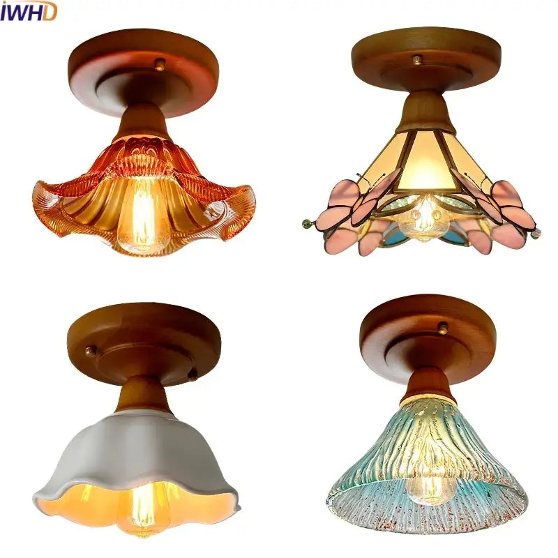 Colorful Glass LED Ceiling Lamp