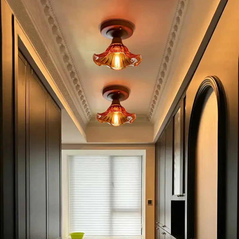 Colorful Glass LED Ceiling Lamp