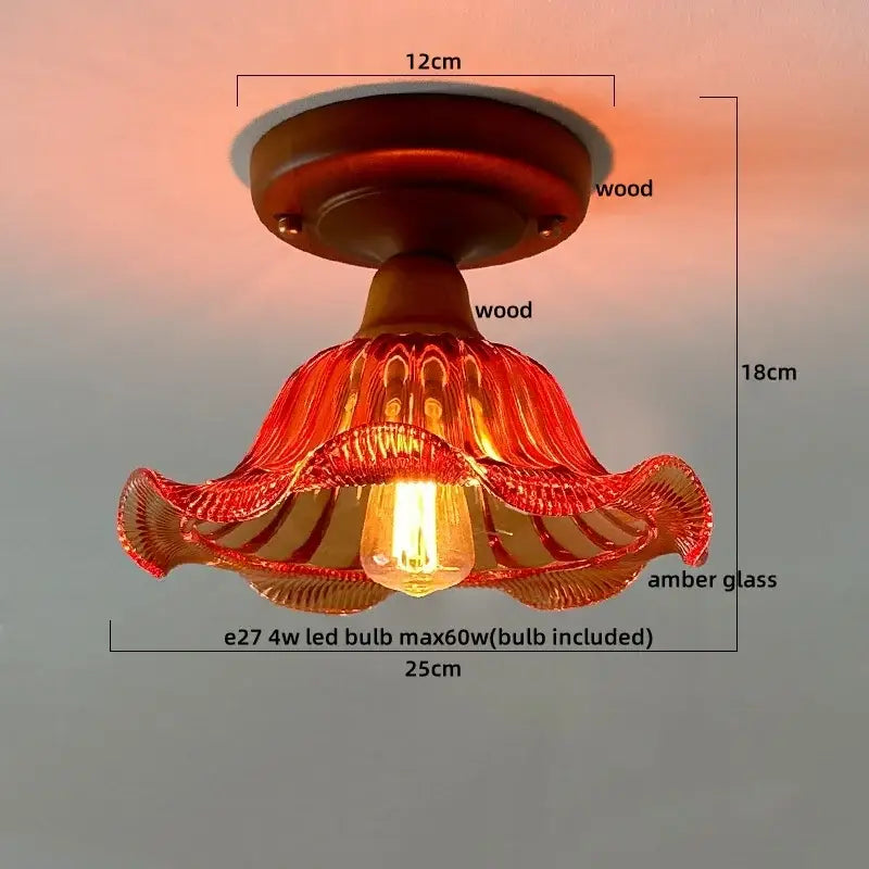 Colorful Glass LED Ceiling Lamp