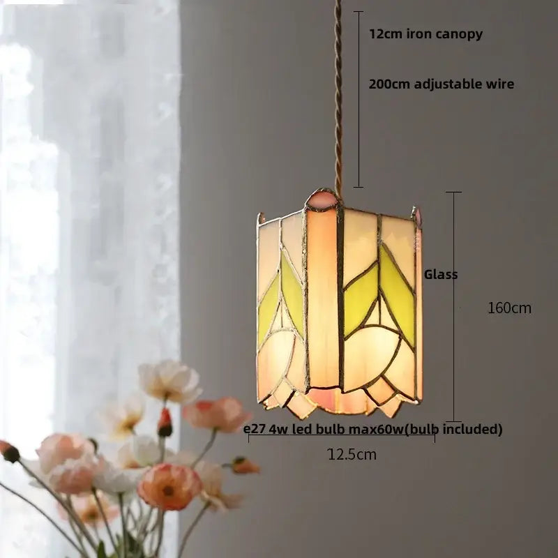 Colorful Glass Cube Pendant