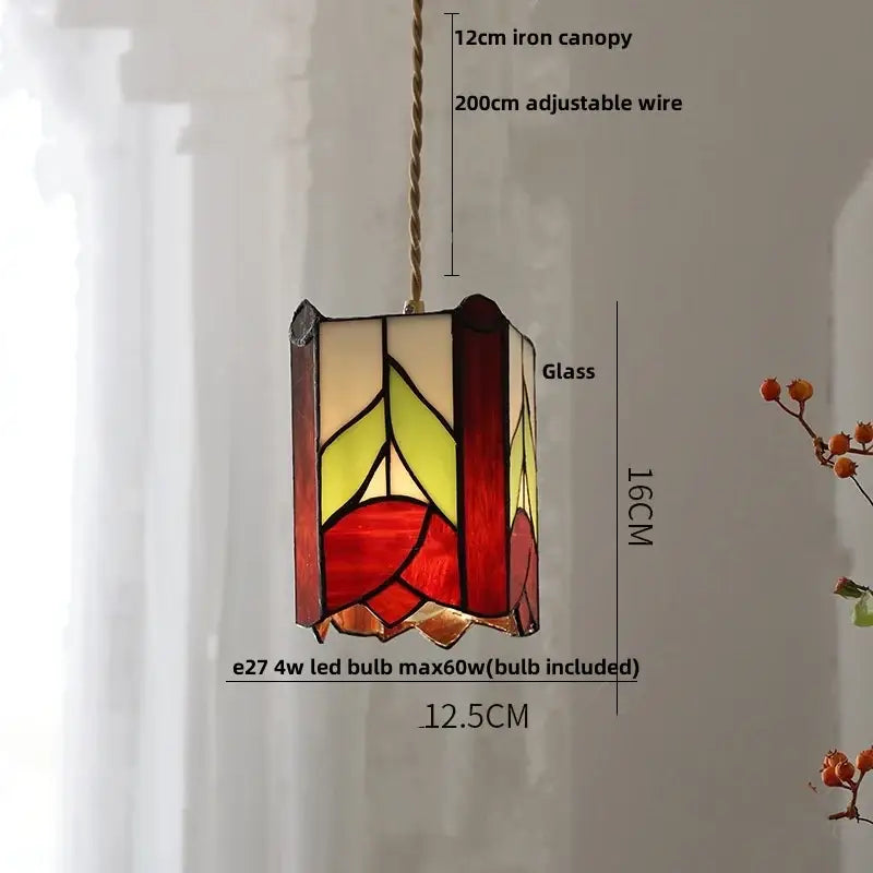 Colorful Glass Cube Pendant