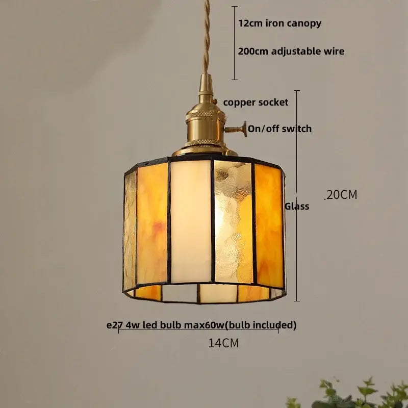 Colorful Glass Cube Pendant