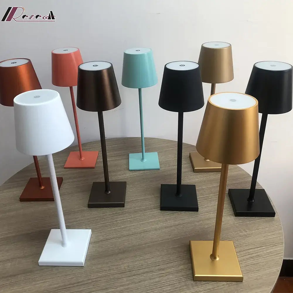 Gold Crystal Rechargeable Table Lamp
