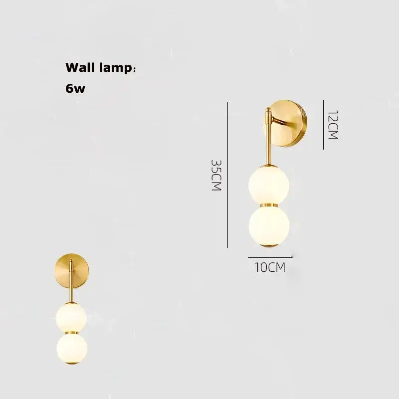 Copper Glass Pendant Light with Wood Accents