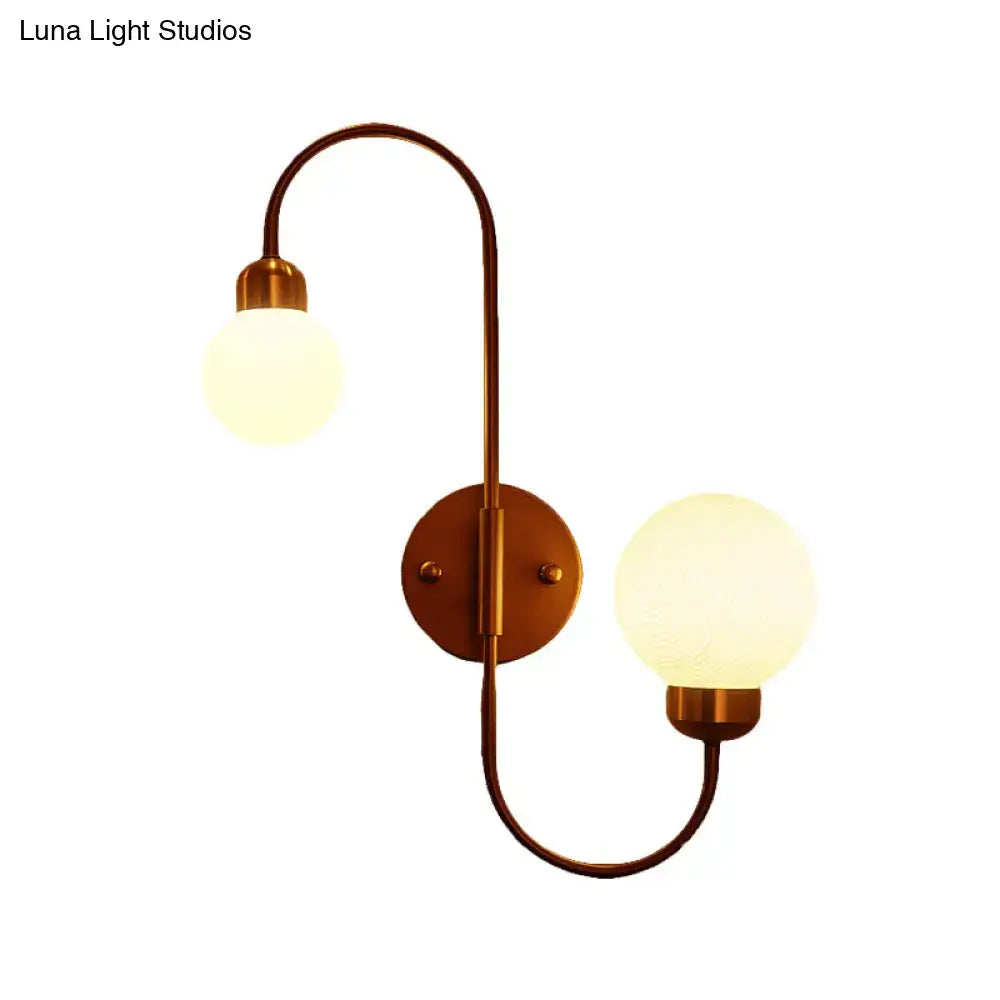 Copper Spherical Wall Sconce