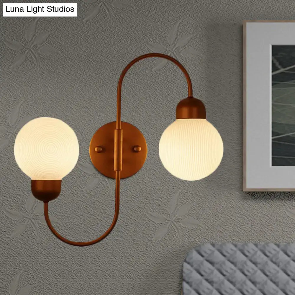 Copper Spherical Wall Sconce