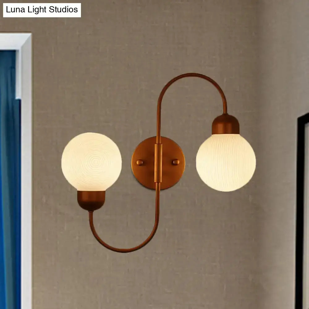 Copper Spherical Wall Sconce