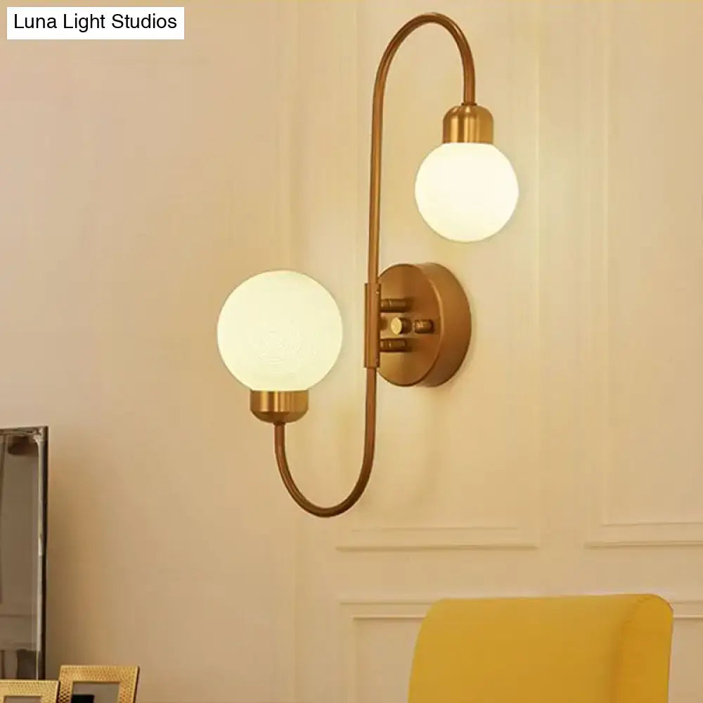 Copper Spherical Wall Sconce