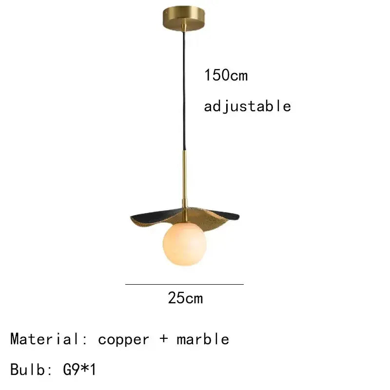 Copper Marble Chandelier