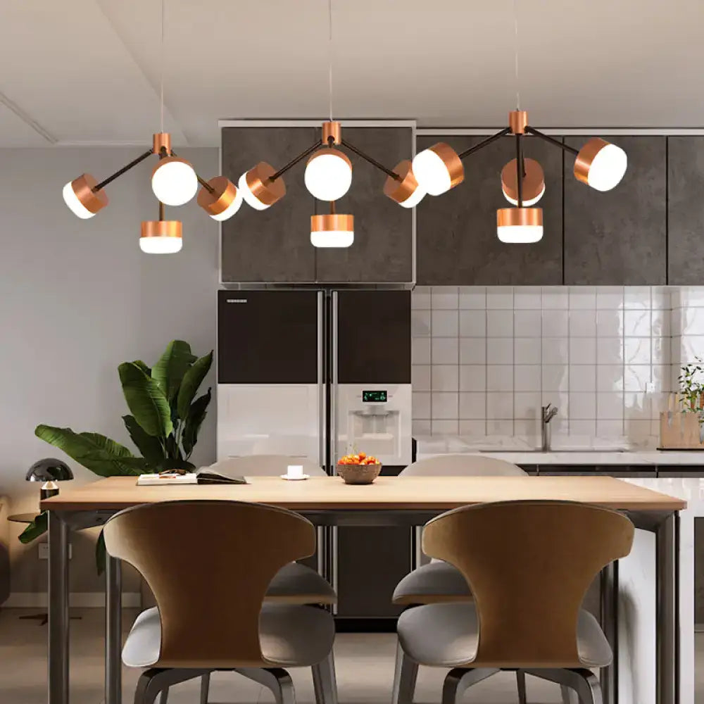 Copper Sputnik Ceiling Light