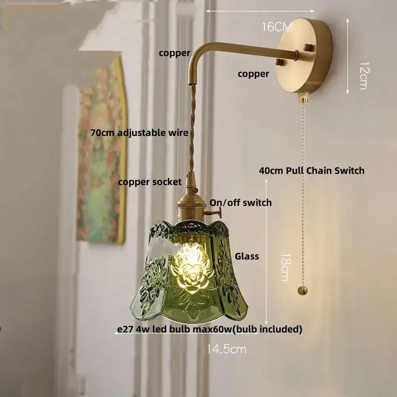 Etched Glass Wall Sconce