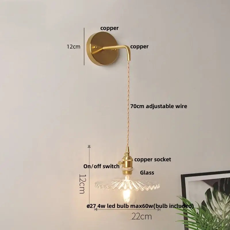 Etched Glass Wall Sconce