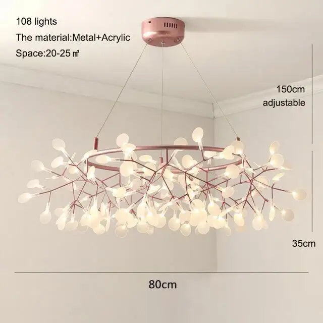 Rose Gold Firefly Chandelier