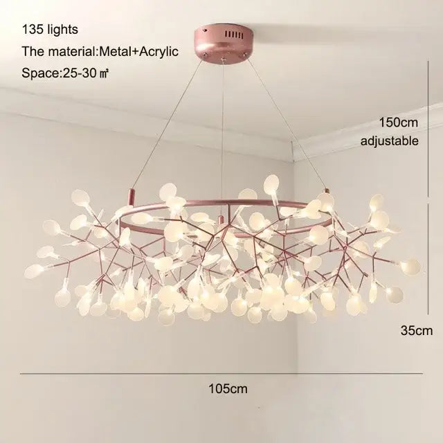 Rose Gold Firefly Chandelier