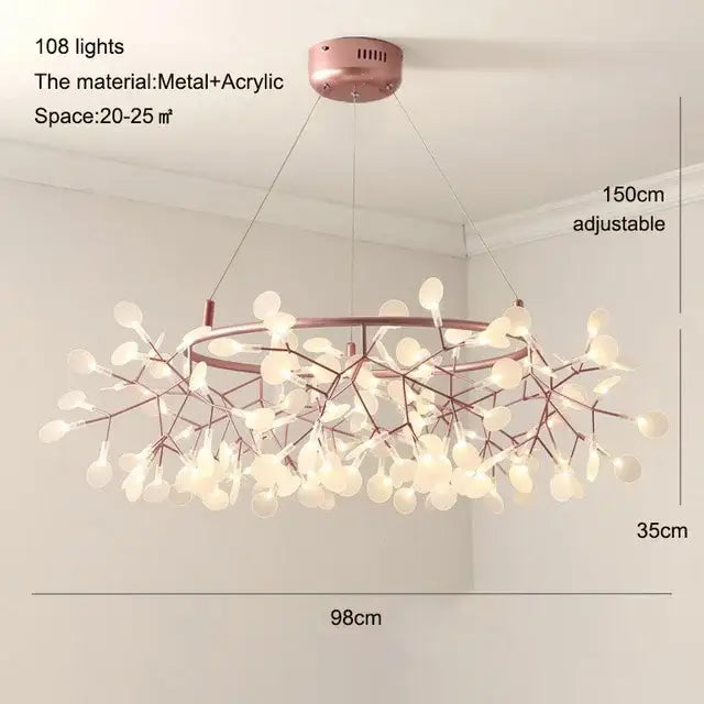 Rose Gold Firefly Chandelier