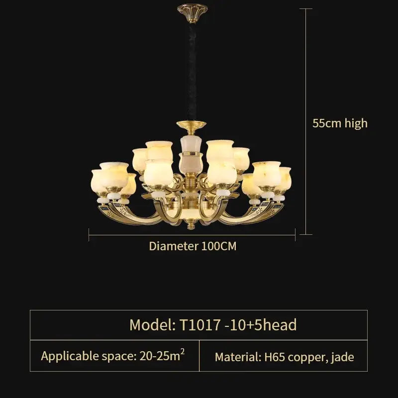 Copper Jade Pendant Light