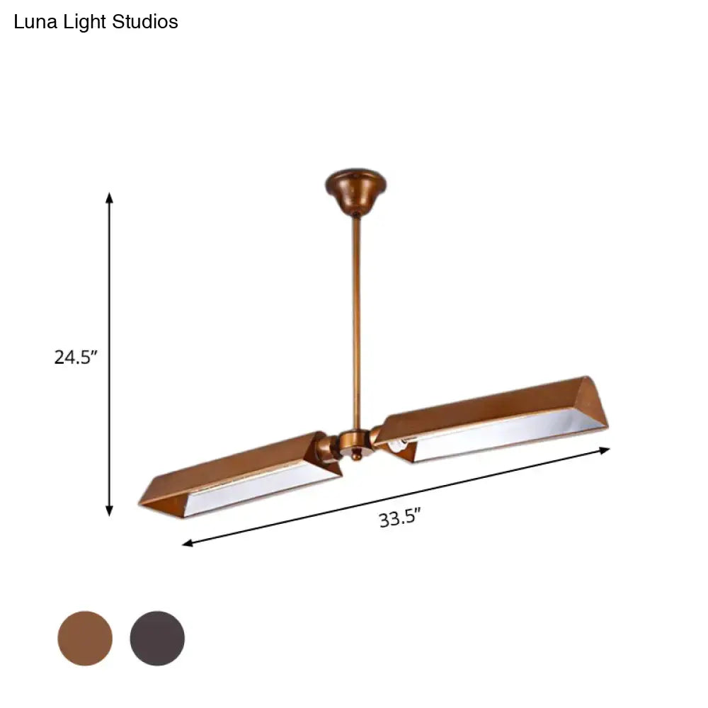 Copper Triangle Pendant Light
