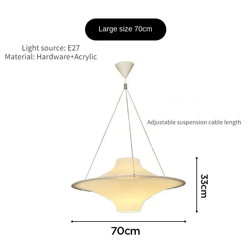 Cream Acrylic Pendant Light