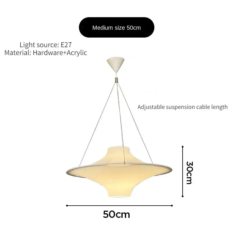 Cream Acrylic Pendant Light