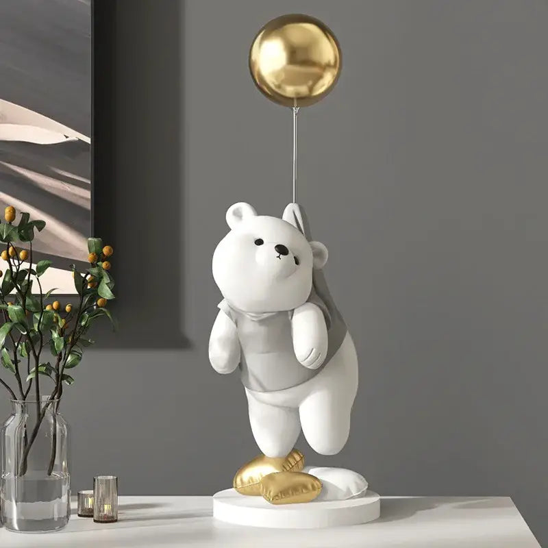 Gold Polar Bear Figurine