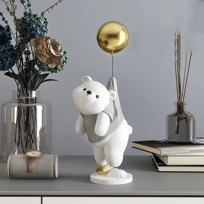 Gold Polar Bear Figurine