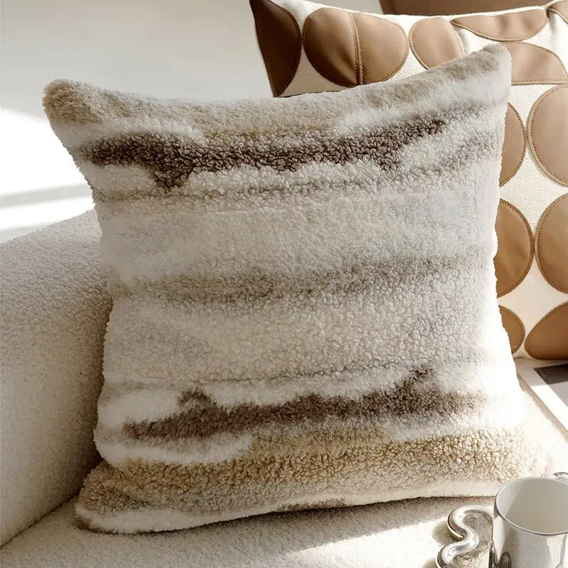 Cream Textured Cushion Cover