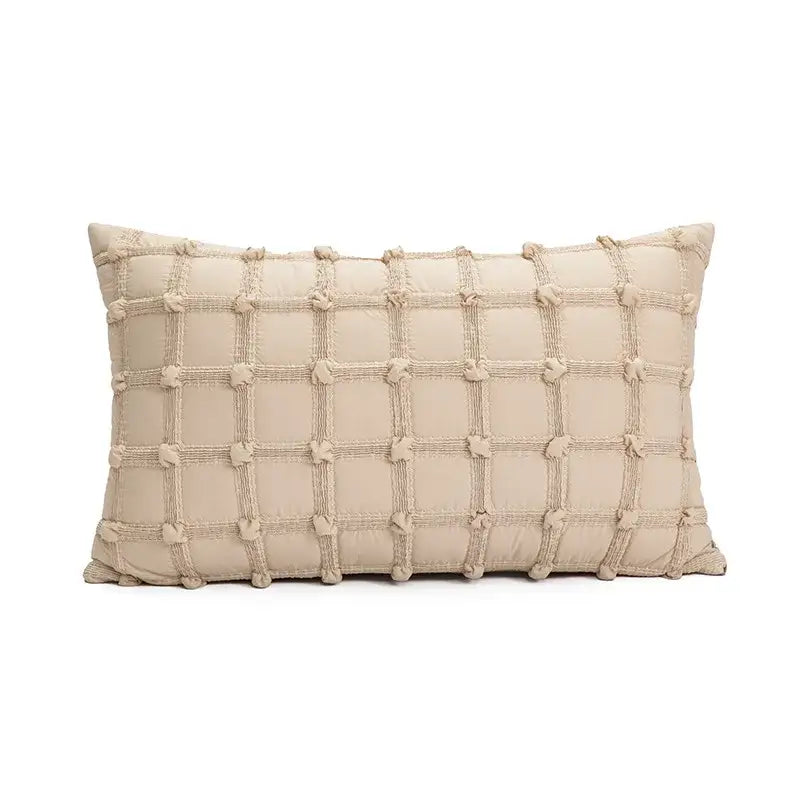 Cream Textured Cushion Cover