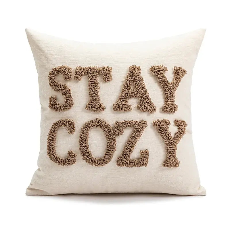 Cream Textured Cushion Cover