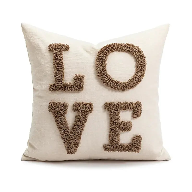 Cream Textured Cushion Cover