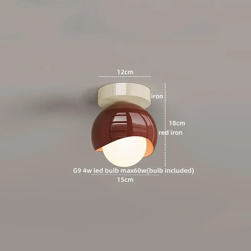 Brown Glass Ceiling Lamp