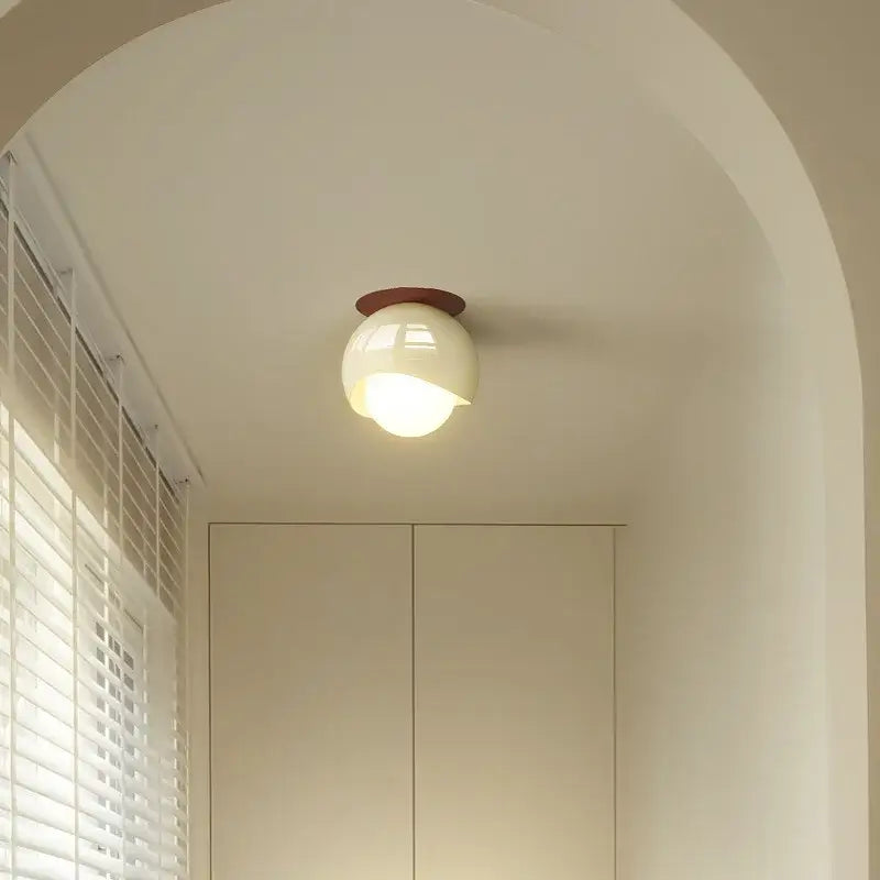 Brown Glass Ceiling Lamp