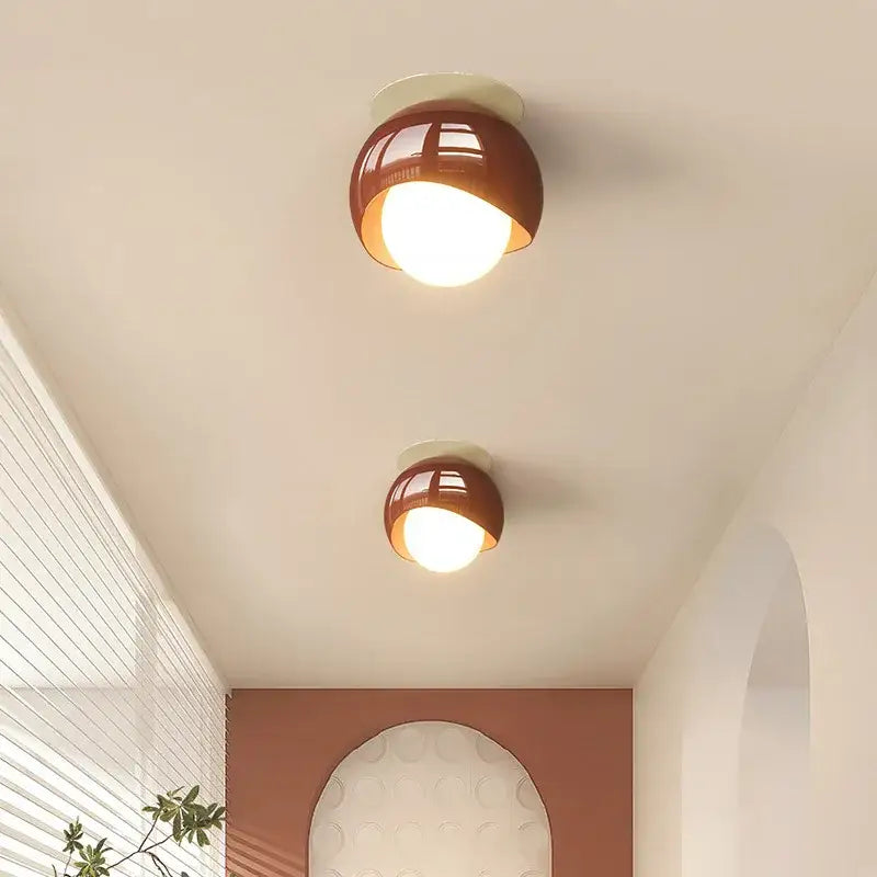 Brown Glass Ceiling Lamp