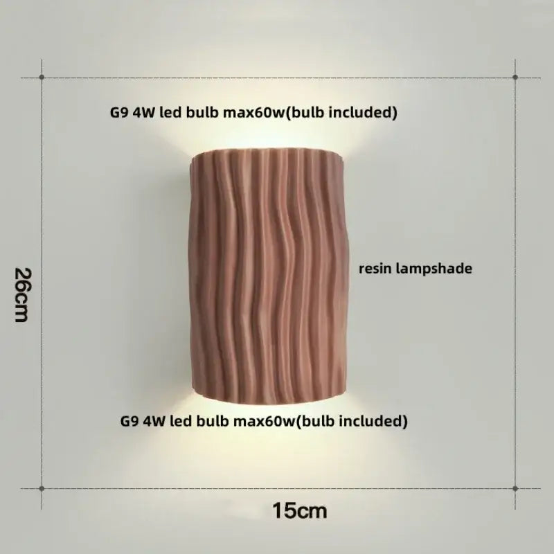 Cream Ridged LED Sconce