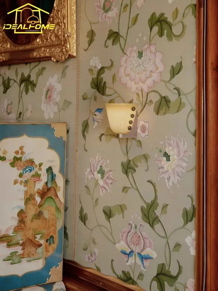 Cream Glass Wall Sconce