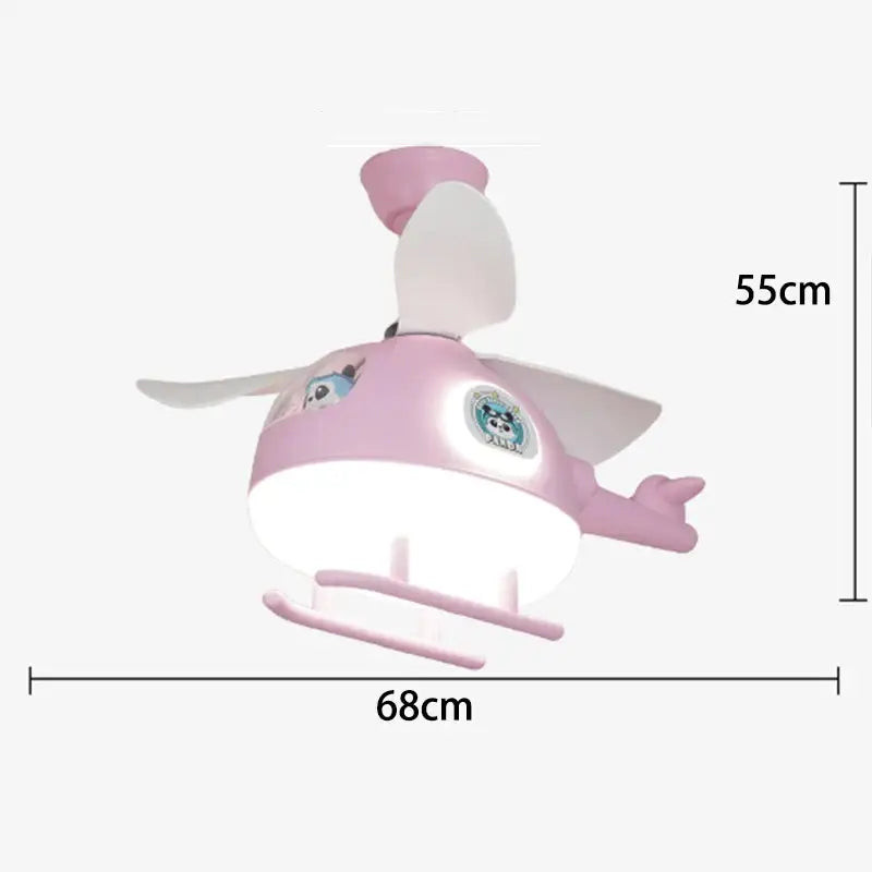 Cream Helicopter Ceiling Fan