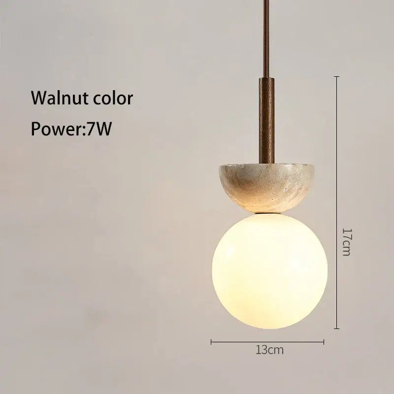 Cream Stone LED Pendant Lamp