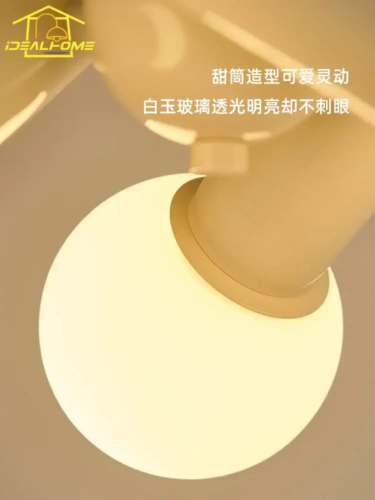 Cream Frosted Glass Ceiling Light