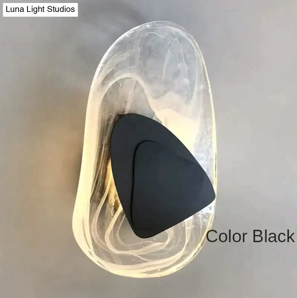 Black Minimalist Glass Wall Lamp