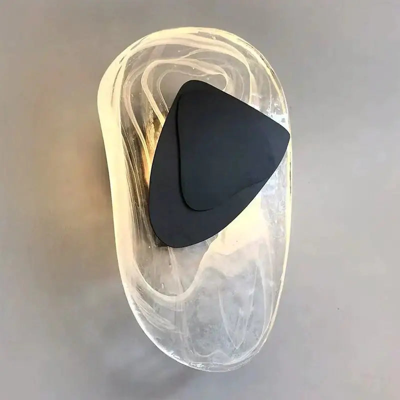 Black Minimalist Glass Wall Lamp